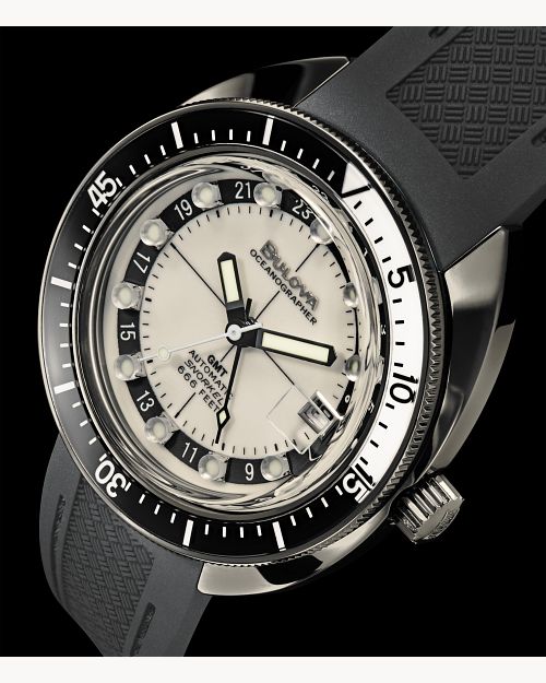 White Dial Polyurethane Strap Oceanographer GMT 98B407 Bulova